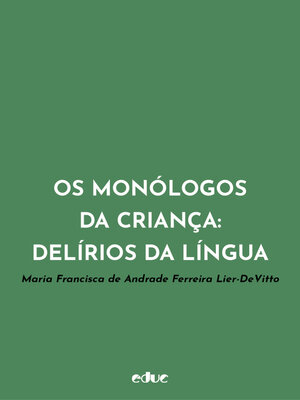 cover image of Os monólogos da criança